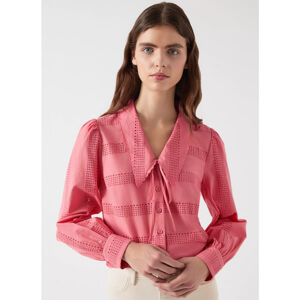 LK Bennett Lindy Embroidered Collar Blouse